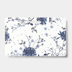 Blue flowers ID badge