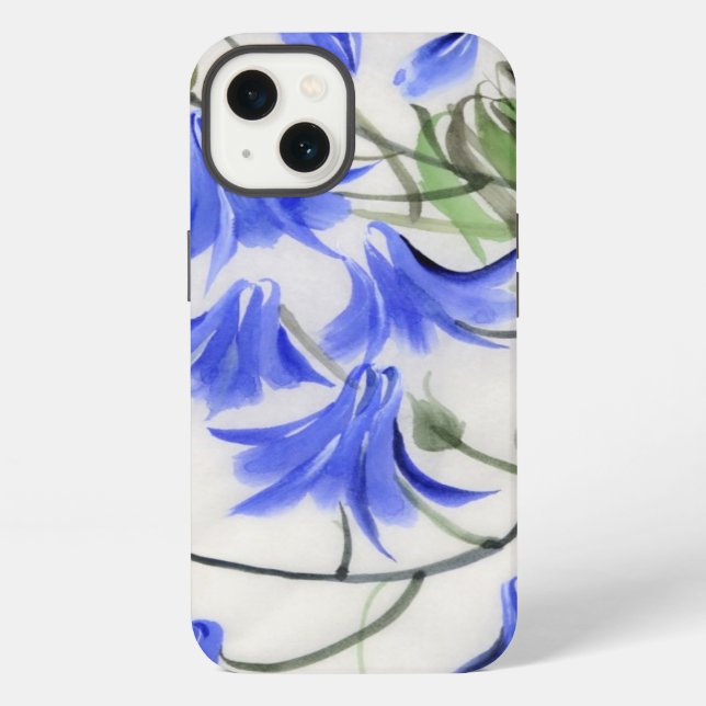 Blue Flowers iPhone Case (Back)