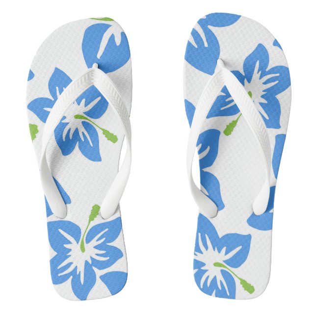 Blue Flowers  Jandals (Footbed)