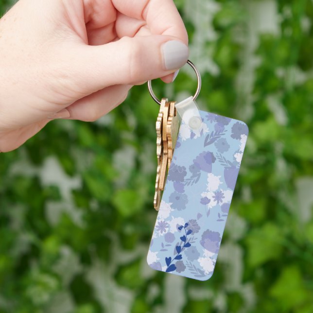 Blue Flowers Key Ring (Hand)