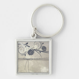 Blue Flowers Keychain