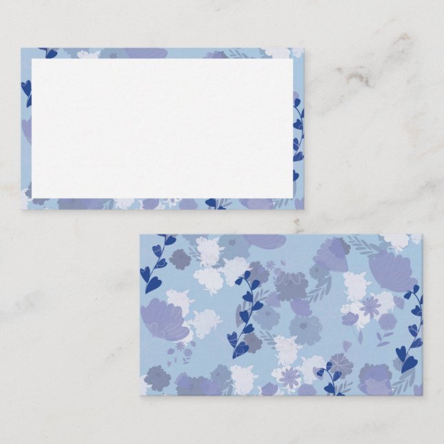 Blue Flowers Loyalty Card (Front/Back)