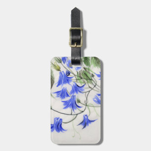Blue Flowers Luggage Tag