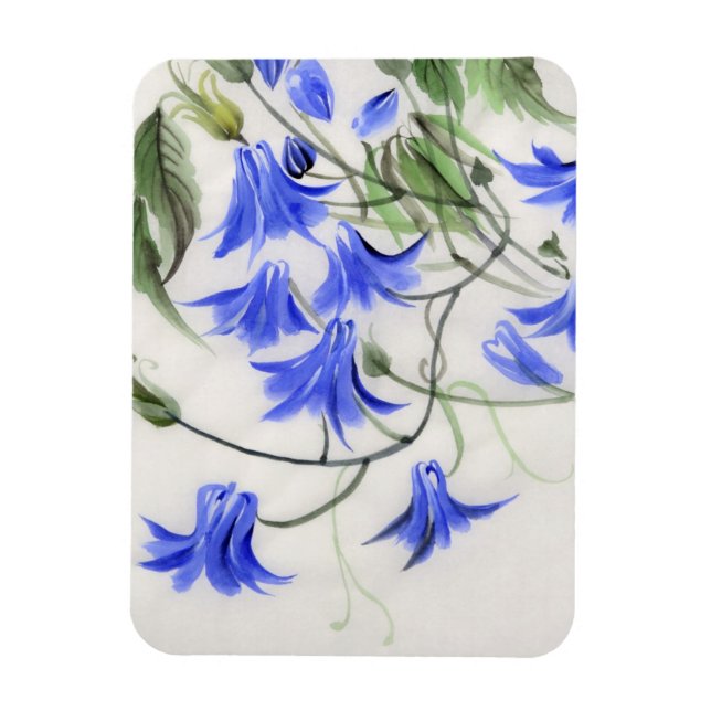 Blue Flowers Magnet (Vertical)