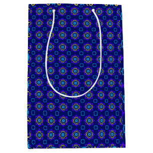 blue flowers medium gift bag