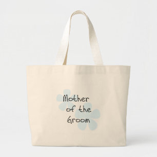 Blue Flowers Mother of Groom Large Tote Bag