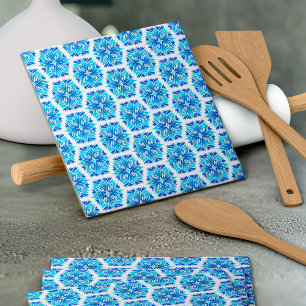 Blue Flowers, Pattern Of Flowers, Floral Pattern Tile