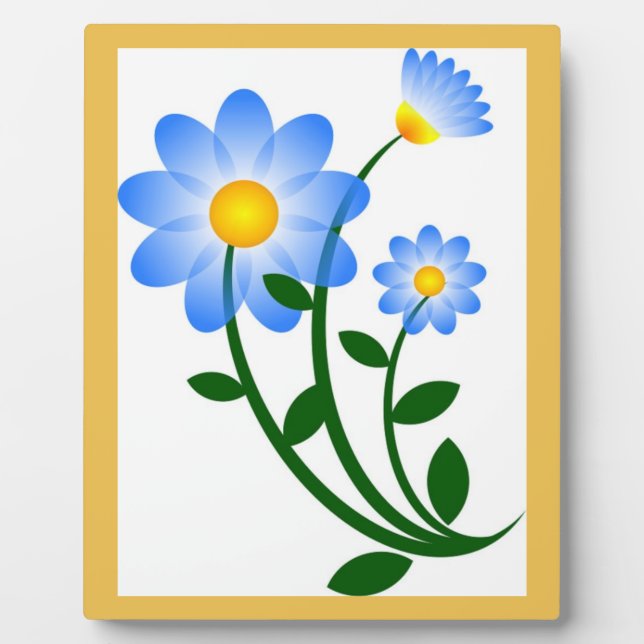 BLUE FLOWERS PLAQUE (Front)