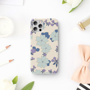 Blue Flowers, Purple Flowers, Floral Pattern