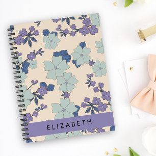 Blue Flowers, Purple Flowers, Floral, Your Name Planner
