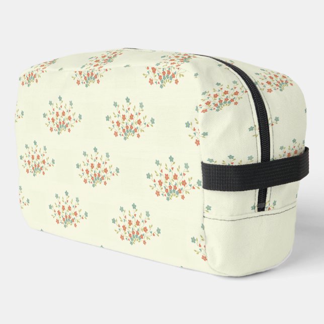 Blue Flowers, Red Flowers, Pattern Of Flowers Dopp Kit (Left Corner)