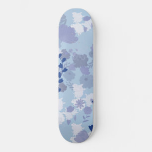 Blue Flowers Skateboard