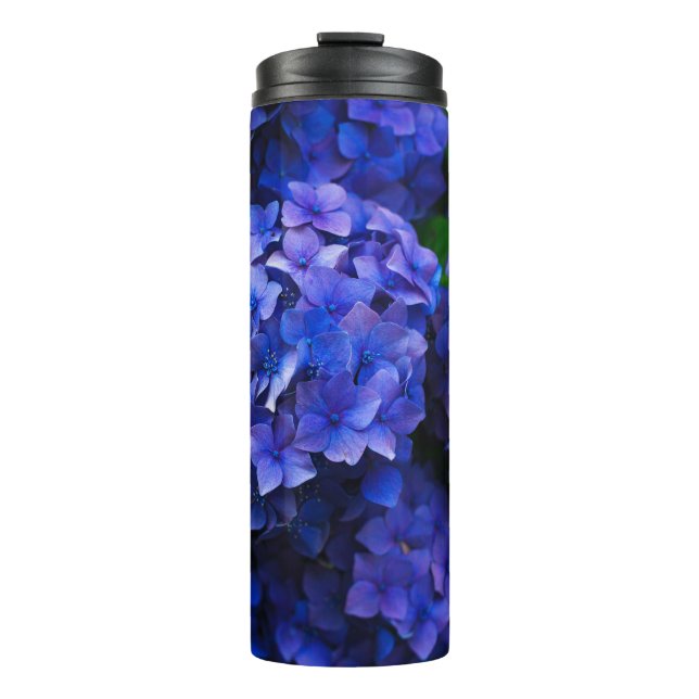 blue flowers thermal tumbler (Front)