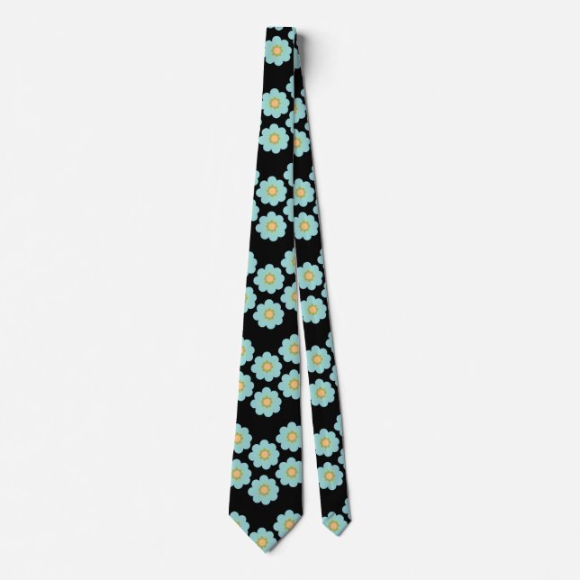 Blue Flowers Tie (Front)
