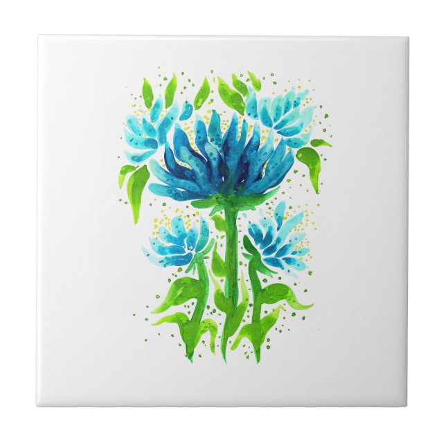 Blue flowers tile (Front)