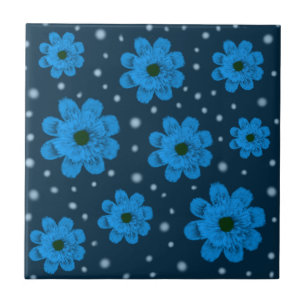 Blue Flowers Tile