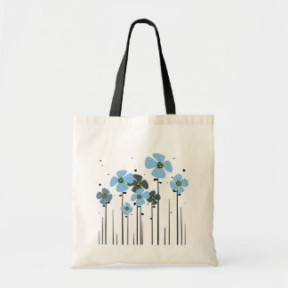 Blue flowers tote bag