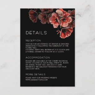 Blue Flowers White Casual Enclosure Card