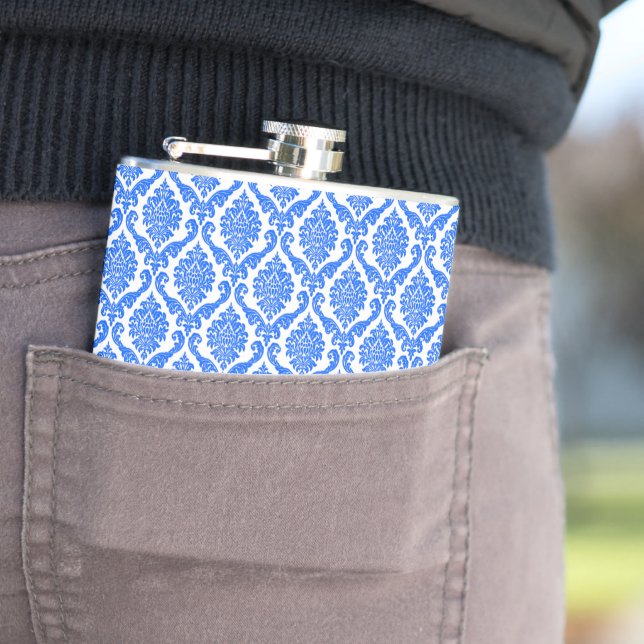 Blue flowery motif Flask (In Situ)