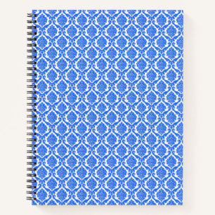 Blue flowery motif Notebook