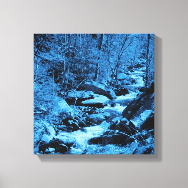 Blue Flowing Brook Fantasy Art  Canvas Print (Front)