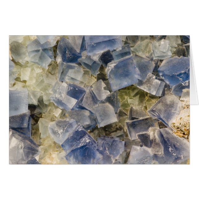 Blue Fluorite Crystals in Matrix (Front Horizontal)
