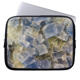 Blue Fluorite Crystals in Matrix Laptop Sleeve
