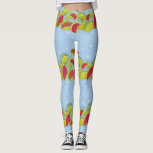 blue fly trap leggings