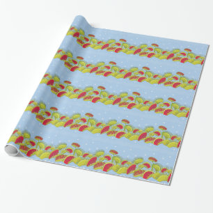 blue fly trap wrapping paper