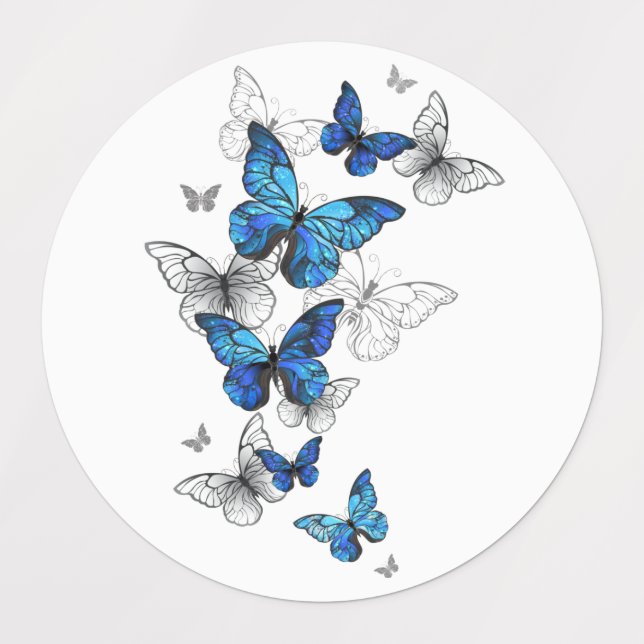 Blue Flying Butterflies Morpho (Design 1)