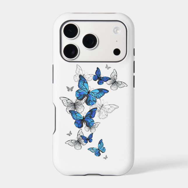 Blue Flying Butterflies Morpho (Back)
