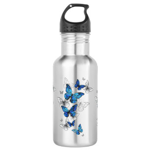 Blue Flying Butterflies Morpho 532 Ml Water Bottle