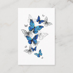 Blue Flying Butterflies Morpho Appointment Card