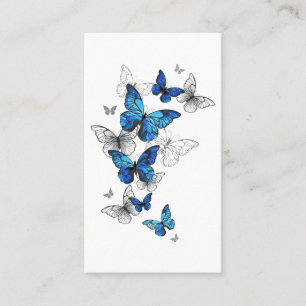Blue Flying Butterflies Morpho Appointment Card