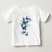 Blue Flying Butterflies Morpho