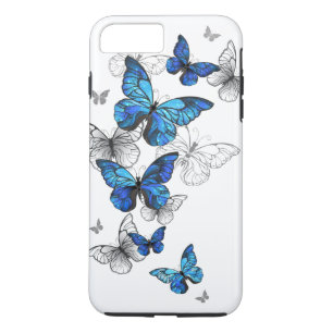 Blue Flying Butterflies Morpho Case-Mate iPhone Case