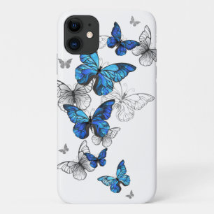 Blue Flying Butterflies Morpho Case-Mate iPhone Case