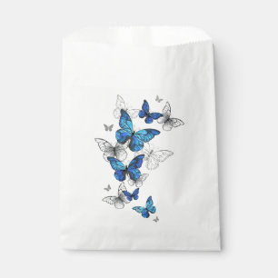 Blue Flying Butterflies Morpho Favour Bags