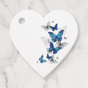 Blue Flying Butterflies Morpho Favour Tags