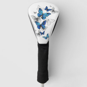 Blue Flying Butterflies Morpho Golf Head Cover