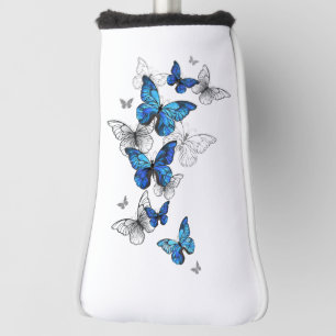 Blue Flying Butterflies Morpho Golf Head Cover