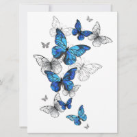 Blue Flying Butterflies Morpho