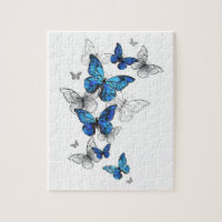 Blue Flying Butterflies Morpho
