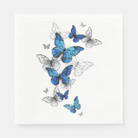 Blue Flying Butterflies Morpho
