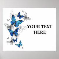 Blue Flying Butterflies Morpho
