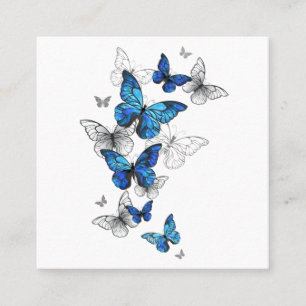 Blue Flying Butterflies Morpho Referral Card