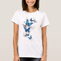 Blue Flying Butterflies Morpho