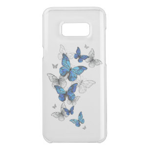 Blue Flying Butterflies Morpho Uncommon Samsung Galaxy S8 Plus Case