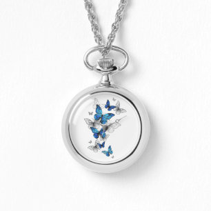 Blue Flying Butterflies Morpho Watch
