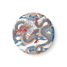 blue flying dragonThrow Pillow